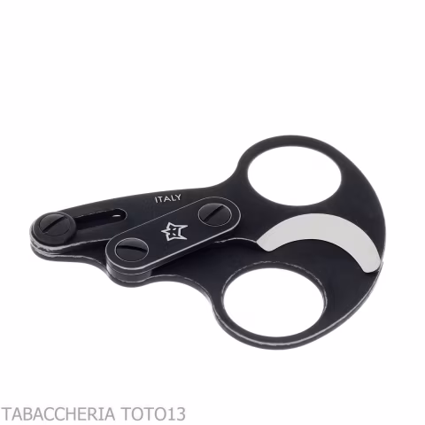 Otello black stainless steel double blade cigar scissor by Fox Knives - Accessories Cigar - Metal