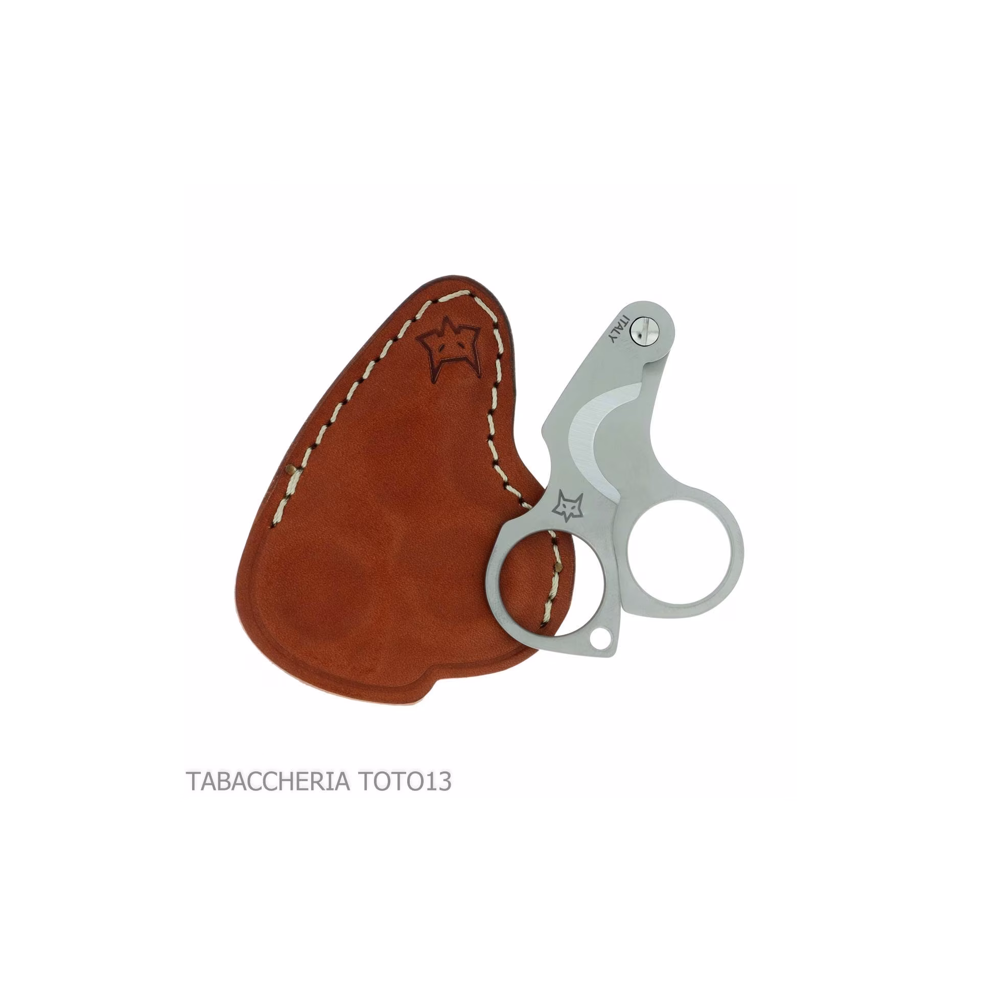 Forbice per sigari bilama in inox satinato Figaro by Fox Knives - Accessori Per Sigari