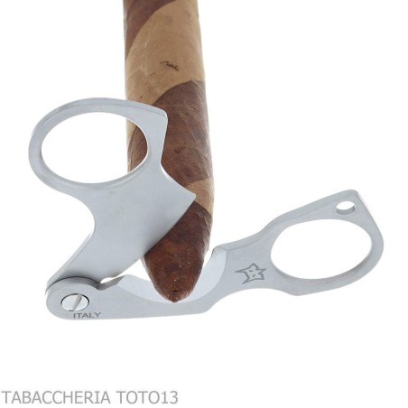 Forbice per sigari bilama in inox satinato Figaro by Fox Knives - Accessori Per Sigari