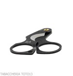 Tijera para cigarros de doble hoja Figaro de acero inoxidable negro lavado a la piedra - Accesorios Del Cigarro