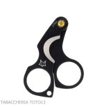 Ciseaux à cigares double lame Figaro stone wash en acier inoxydable noir par Fox Knives - Accessoires Cigare - Métal