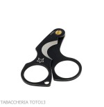 Tijera para cigarros de doble hoja Figaro de acero inoxidable negro lavado a la piedra - Accesorios Del Cigarro