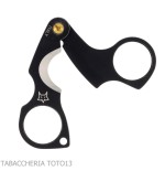 Tijera para cigarros de doble hoja Figaro de acero inoxidable negro lavado a la piedra - Accesorios Del Cigarro