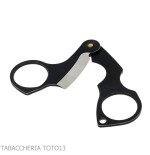 Ciseaux à cigares double lame Figaro stone wash en acier inoxydable noir par Fox Knives - Accessoires Cigare - Métal