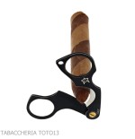 Ciseaux à cigares double lame Figaro stone wash en acier inoxydable noir par Fox Knives - Accessoires Cigare - Métal