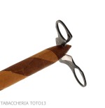 Black stainless steel Figaro stone wash double blade cigar scissor by Fox Knives - Accessories Cigar - Metal