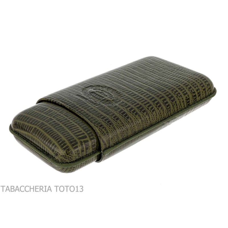 Etui à cigares de poche Hoyo de Monterrey en cuir de crocodile 3 places Churchill - Accessoires Cigare - Cuir