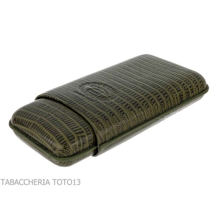 Etui à cigares de poche Hoyo de Monterrey en cuir de crocodile 3 places Churchill - Accessoires Cigare - Cuir
