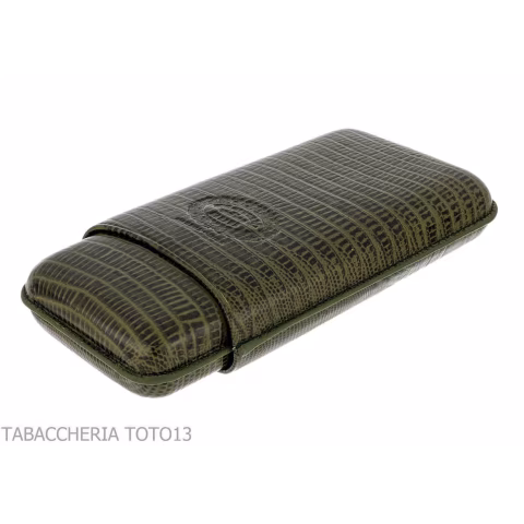 Hoyo de Monterrey pocket cigar case in crocodile leather 3 places Churchill - Accessories Cigar - Leather
