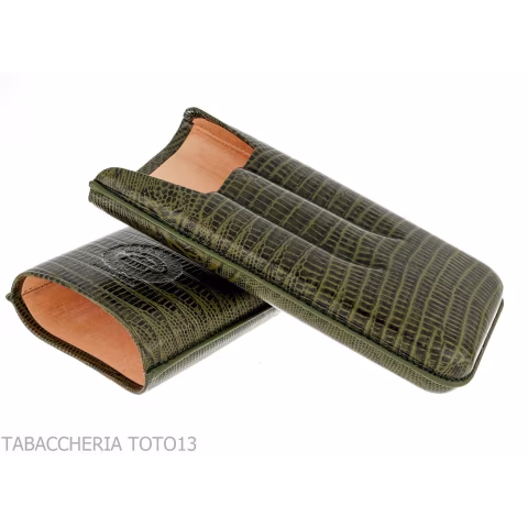 Hoyo de Monterrey portasigari da tasca in pelle cocco 3 posti - Accessori Per Sigari