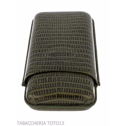 Hoyo de Monterrey pocket cigar case in crocodile leather 3 places Churchill - Accessories Cigar - Leather