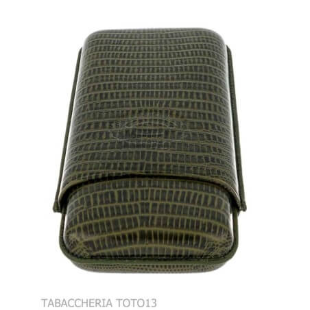 Hoyo de Monterrey portasigari da tasca in pelle cocco 3 posti Churchill - Habanos S.A.