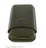 Etui à cigares de poche Hoyo de Monterrey en cuir de crocodile 3 places Churchill - Accessoires Cigare - Cuir