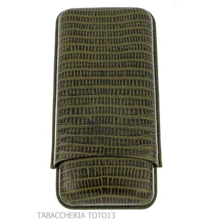 Etui à cigares de poche Hoyo de Monterrey en cuir de crocodile 3 places Churchill - Accessoires Cigare - Cuir