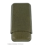 Pitillera de bolsillo Hoyo de Monterrey en piel de cocodrilo 3 plazas Churchill - Accesorios Del Cigarro