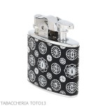 Encendedor de gasolina Ronson Nostalgia cubierto de cuero decorado - Alumbradores