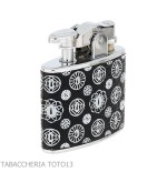 Ronson Nostalgia petrol lighter covered in decorated leather - Lighters - Metal