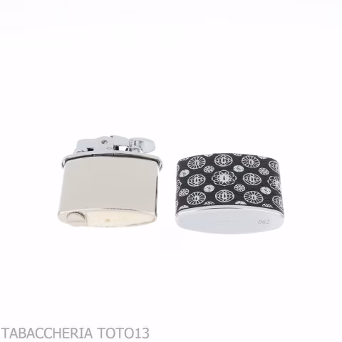Ronson Nostalgia petrol lighter covered in decorated leather - Lighters - Metal