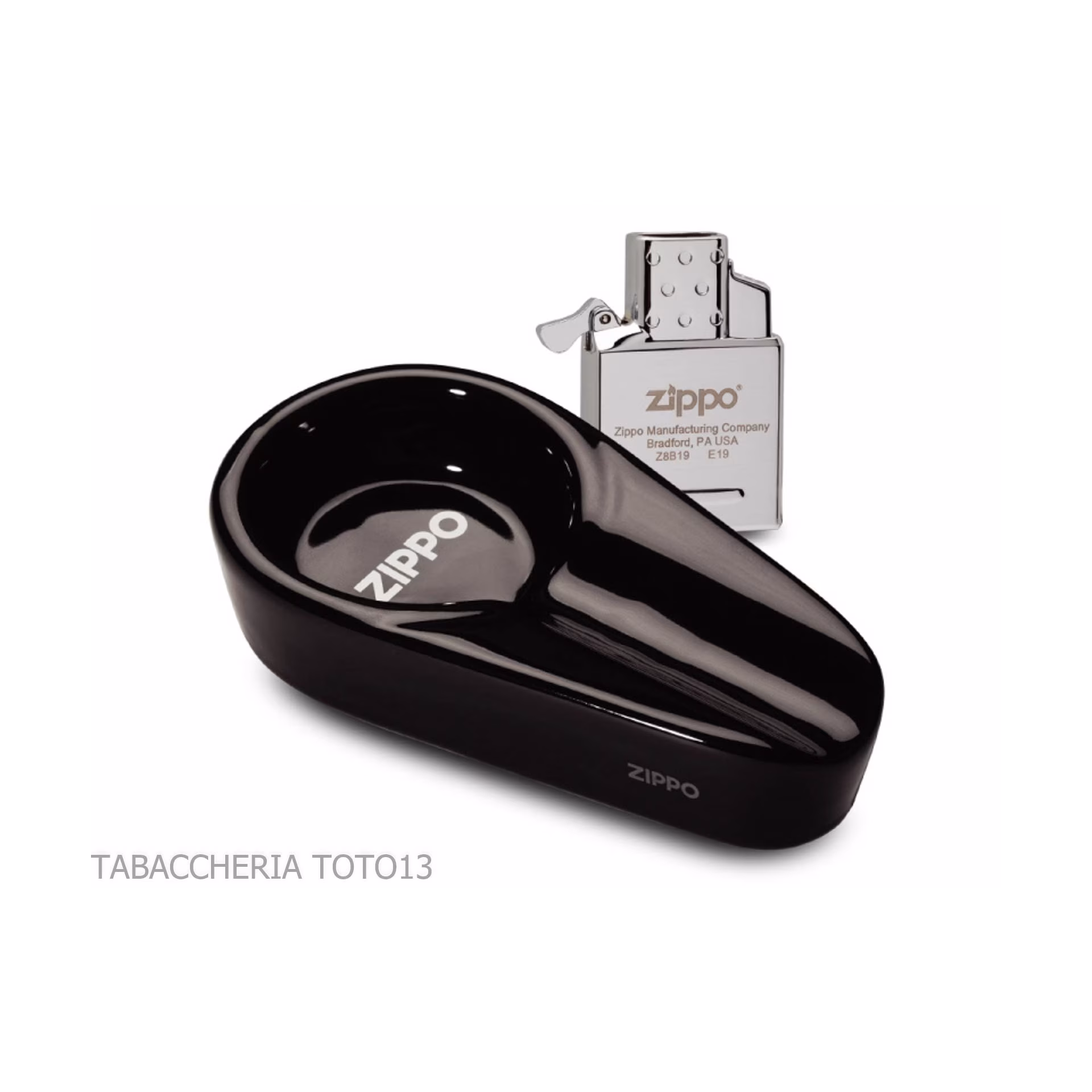 Ensemble cendrier à cigares et insert à gaz Zippo - Accessoires Cigare - Métal, Céramique