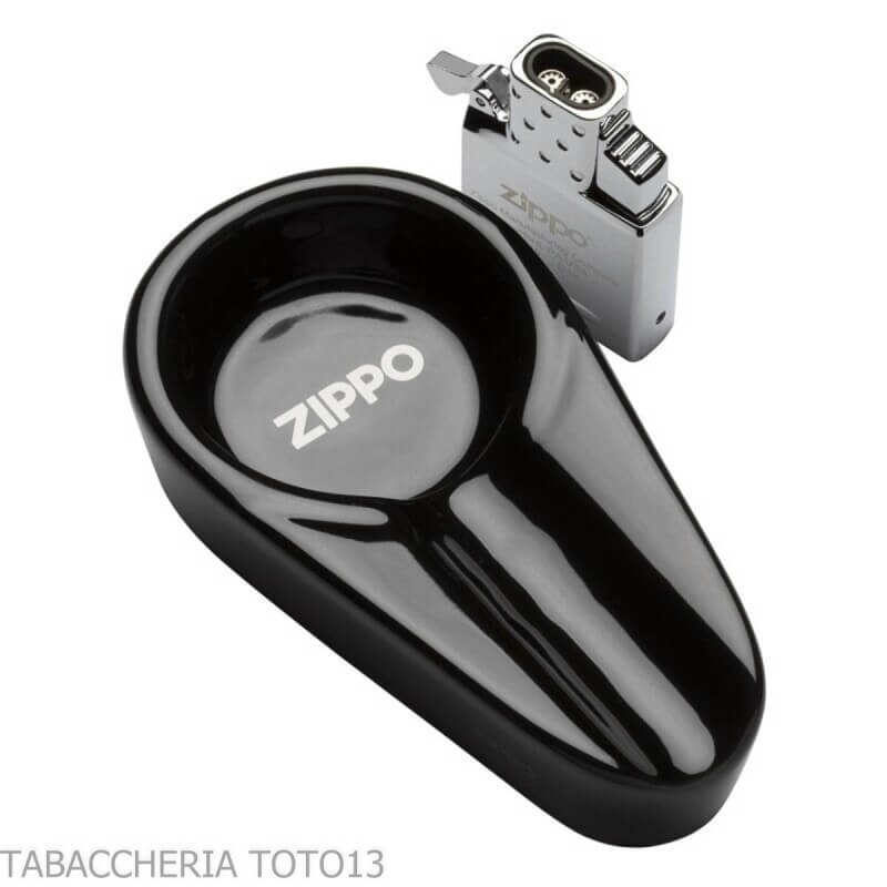 Set con posacenere per sigari originale Zippo, inserto a gas Zippo doppia fiamma - Zippo