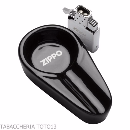 Zippo Cigar Ashtray and Gas Insert Set - Accessories Cigar - Metal, Ceramic