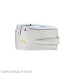 Accendino Ronson premier Varaflame V dorata su cromo satinato anticato - Accendini