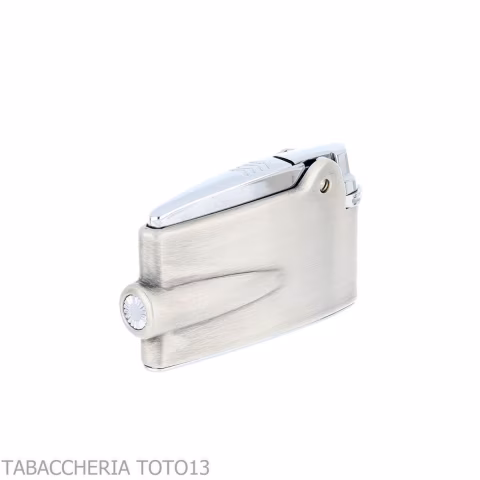 Accendino Ronson premier Varaflame V dorata su cromo satinato anticato - Accendini