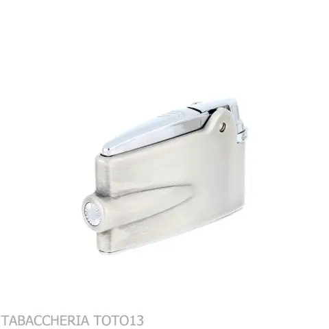 Accendino Ronson premier Varaflame V dorata su cromo satinato anticato - Accendini