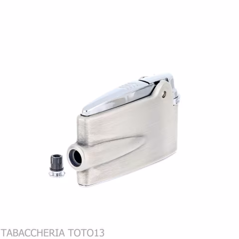 Accendino Ronson premier Varaflame V dorata su cromo satinato anticato - Accendini