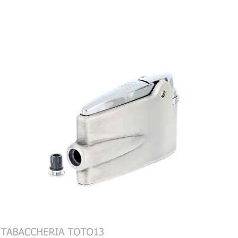 Accendino Ronson premier Varaflame V dorata su cromo satinato anticato - Accendini
