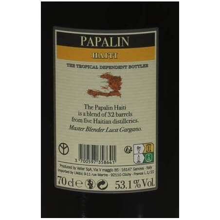 Papalin Haiti 2022 finest blend of old rums By Velier Vol.53,1% Cl.70 Habitation Velier Rum