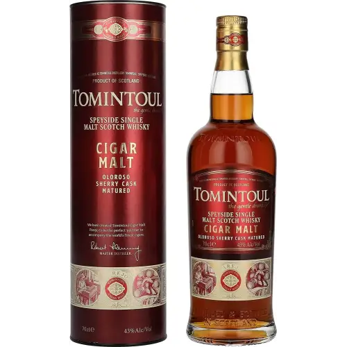 Tomintoul cigar malt oloroso sherry cask matured Vol.43% Cl.70 - Destilliert