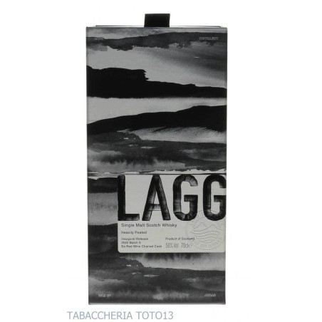 Lagg Single malt Heavily peated 2022 batch 3 ex-red wine charred cask Vol.50% Cl.70 - Licores