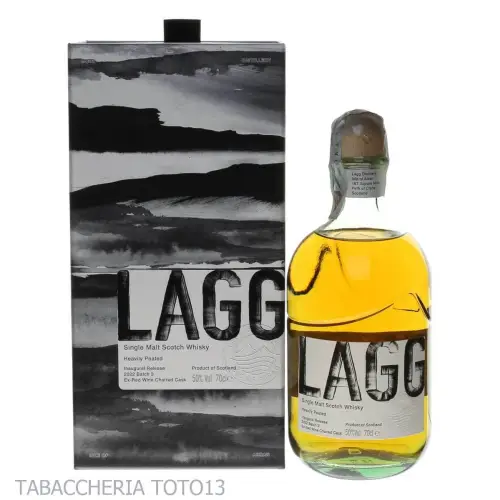 Lagg Single malt Heavily peated 2022 batch 3 ex-red wine charred cask Vol.50% Cl.70 - Spiritueux - Malt