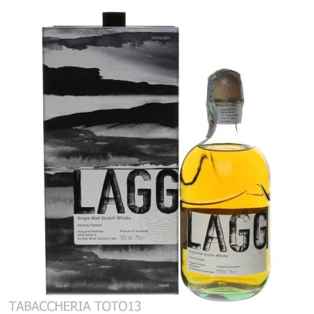 Lagg Single malt Heavily peated 2022 batch 3 ex-red wine charred cask Vol.50% Cl.70 - Licores
