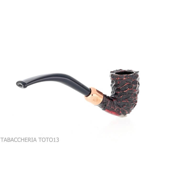 Peterson Christmas 2022 copper Army Rusticated 127 Fishtail - Peterson Of Doublin Pipe