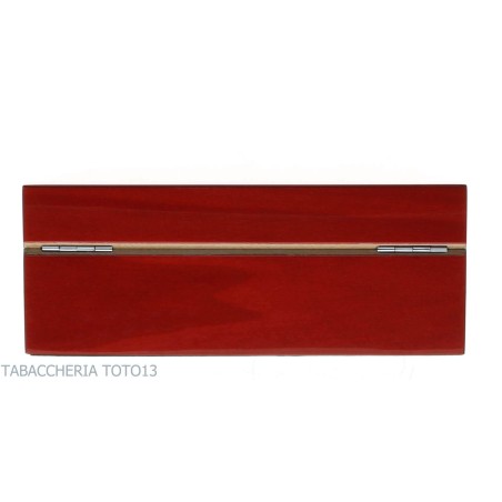 Gentili Caja humidificada para 20 puros con higrómetro, acabado rojo transparente. - Accesorios Del Cigarro