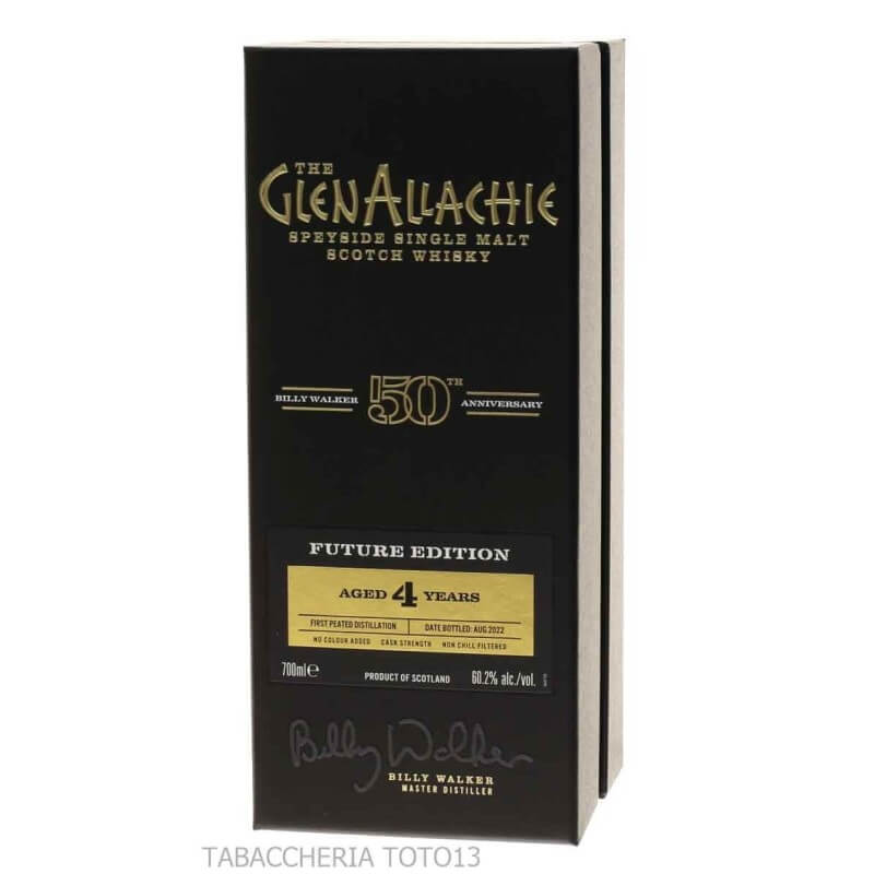 GlenAllachie 50th anniversary Billy Walker 4 yo first peated Vol.60,2% Cl.70 - Glenallachie Distillers