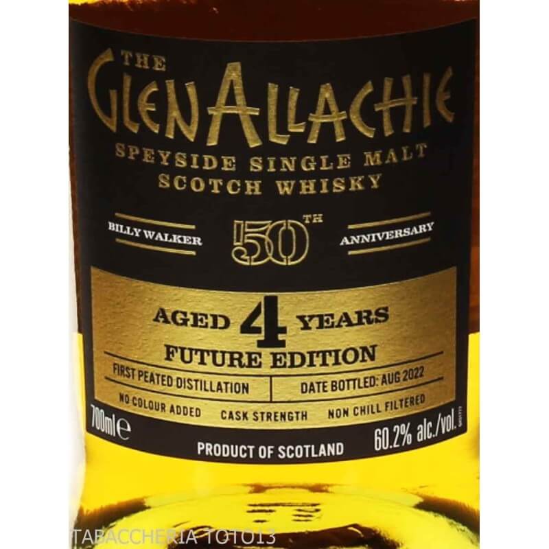 GlenAllachie 50th anniversary Billy Walker 4 yo first peated Vol.60,2% Cl.70 - Glenallachie Distillers