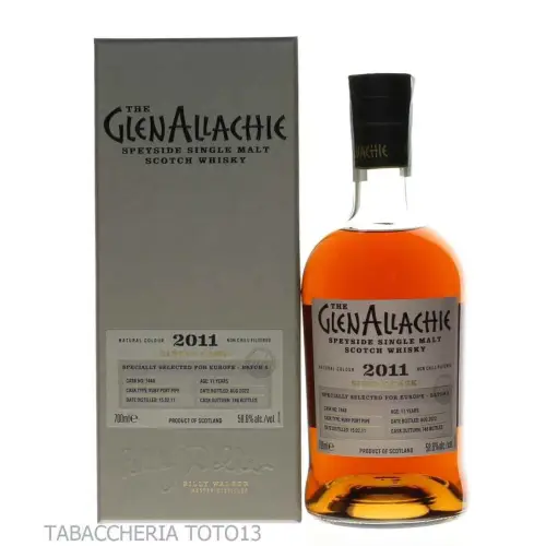 GlenAllachie 11 Y.o. single cask Ruby port Pipe Vol.58,6% Cl.70 - Licores