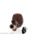 Pipe Ser Jacopo Insanus N.1 bent Apple sandblasted briar - Tobacco Pipes - Natural root
