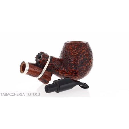 Pipe Ser Jacopo Insanus N.1 bent Apple sandblasted briar - Tobacco Pipes - Natural root