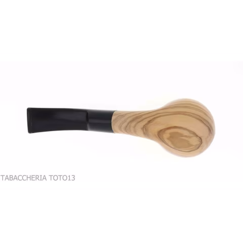 Aldo Velani pipa de madera curva de la manzana de oliva - Pipas de Tabaco