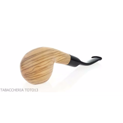 Aldo Velani pipa de madera curva de la manzana de oliva - Pipas de Tabaco
