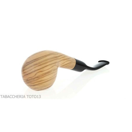 Aldo Velani wooden pipe olive apple curve - Tobacco Pipes - Olive wood