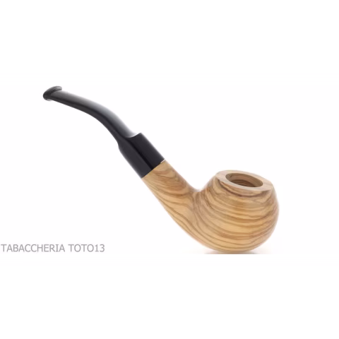 Aldo Velani pipa de madera curva de la manzana de oliva - Pipas de Tabaco