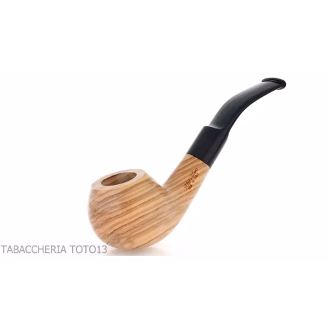 Aldo Velani pipa de madera curva de la manzana de oliva - Pipas de Tabaco