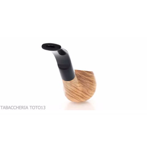 Aldo Velani pipa de madera curva de la manzana de oliva - Pipas de Tabaco
