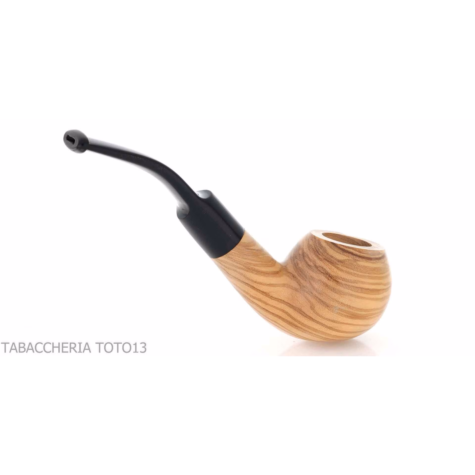 Aldo Velani pipa de madera curva de la manzana de oliva - Pipas de Tabaco