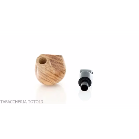 Aldo Velani pipa de madera curva de la manzana de oliva - Pipas de Tabaco